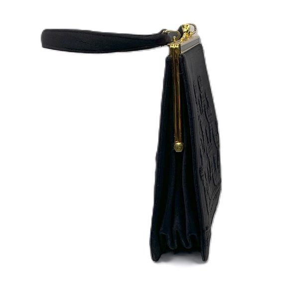 Vintage 1960’s Flocked Silk Handbag by Bienen-Davis - Picture 5 of 9